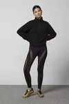 YEAR OF OURS AMANDA MESH PANEL LEGGING IN BLACK, WOMEN'S AT URBAN OUTFITTERS