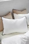 Urban Outfitters Breezy Cotton Percale Tassel Sham Set In Black/white At