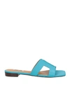 Bibi Lou Woman Sandals Azure Size 10 Soft Leather In Blue