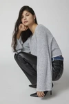 Urban Renewal Remnants Loose Knit Drippy Sweater In Light Grey, Women's At Urban Outfitters