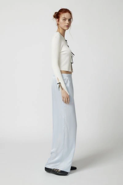 Urban Renewal Remnants Effortless Satin Pull-on Pant In Blue At Urban Outfitters