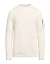 C.p. Company C. P. Company Man Sweater Ivory Size 42 Wool, Polyamide In White
