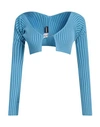 Jacquemus Woman Sweater Azure Size 2 Viscose, Polyamide, Elastane, Polyester In Blue