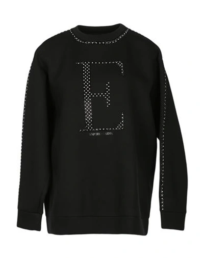 Emporio Armani Woman Sweatshirt Black Size 12 Modal