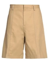 Jil Sander Man Shorts & Bermuda Shorts Camel Size 34 Cotton In Beige