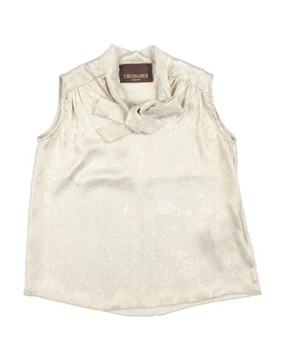 Trussardi Junior Babies'  Toddler Girl Top Platinum Size 6 Polyester In Grey