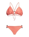 Rrd Woman Bikini Salmon Pink Size 10 Polyamide, Elastane