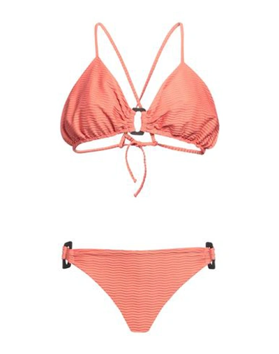 Rrd Woman Bikini Salmon Pink Size 10 Polyamide, Elastane