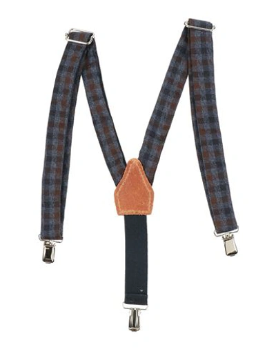 Manuel Ritz Babies'  Toddler Boy Suspenders Slate Blue Size 4 Textile Fibers, Soft Leather