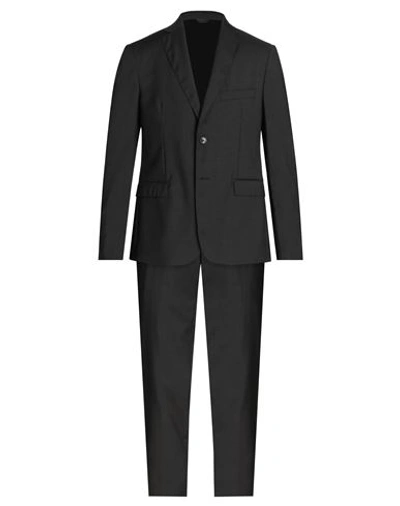 Alessandro Dell'acqua Man Suit Midnight Blue Size 42 Virgin Wool In Grey