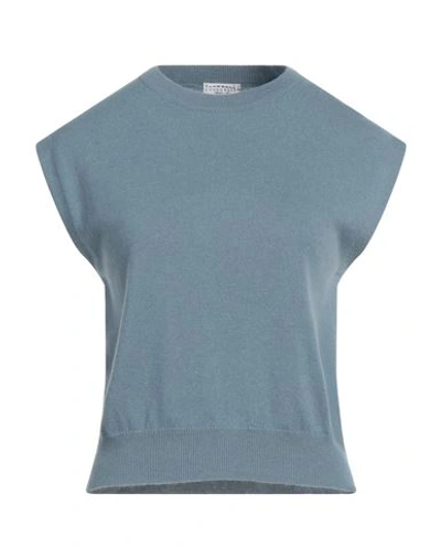 Brunello Cucinelli Woman Sweater Light Blue Size M Cashmere In Blue
