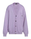 Drumohr Man Cardigan Light Purple Size 52 Merino Wool