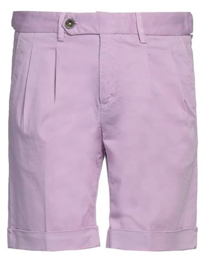 Manuel Ritz Man Shorts & Bermuda Shorts Lilac Size 28 Cotton, Elastane In Purple