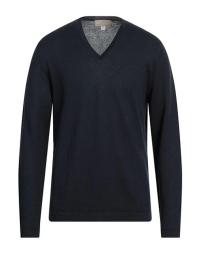 120% Lino Man Sweater Navy Blue Size S Cashmere, Virgin Wool