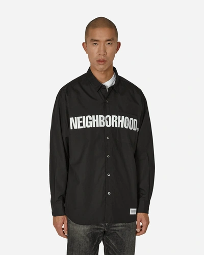 Neighborhood Ci Print Longsleeve Shirt In Black