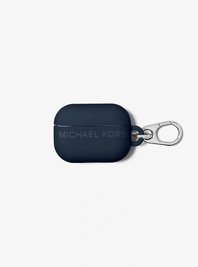 Michael Kors Logo Embossed Case For Apple Airpods Pro® In Blue