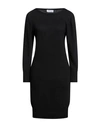 Pianurastudio Woman Mini Dress Black Size L Viscose, Polyester In Black