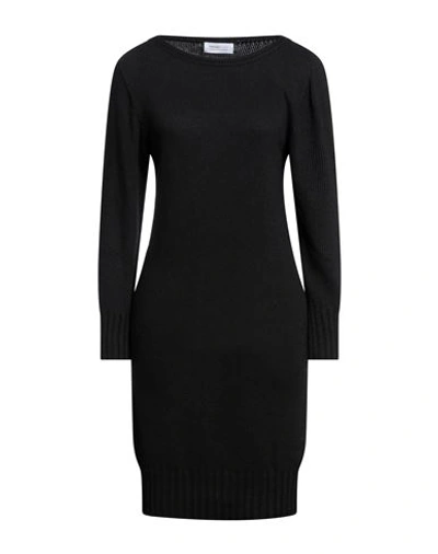 Pianurastudio Woman Mini Dress Black Size M Viscose, Polyester