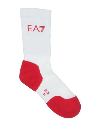 Ea7 Man Socks & Hosiery Red Size M Cotton, Polyamide, Polyester, Elastane