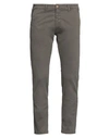 Fiftieth Man Pants Grey Size 34 Cotton, Elastane