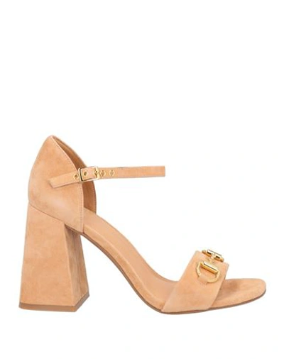 Jeffrey Campbell Woman Sandals Sand Size 6 Soft Leather In Beige