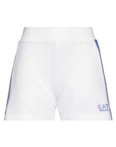 Ea7 Woman Shorts & Bermuda Shorts Off White Size L Cotton
