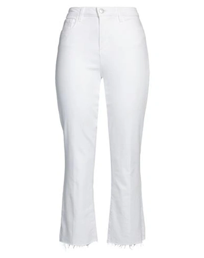 L Agence L'agence Woman Jeans White Size 29 Cotton, Polyester, Elastane