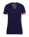 Dsquared2 Man Undershirt Purple Size M Cotton, Elastane