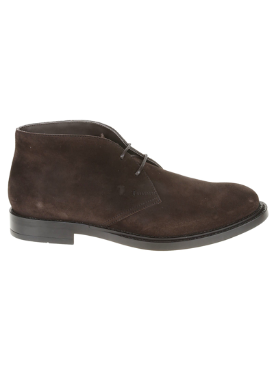 Tod's Lace-up Formal Desert Boots In Brown