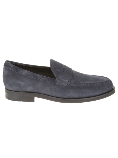 Tod's Plain Formal Loafers In Blue