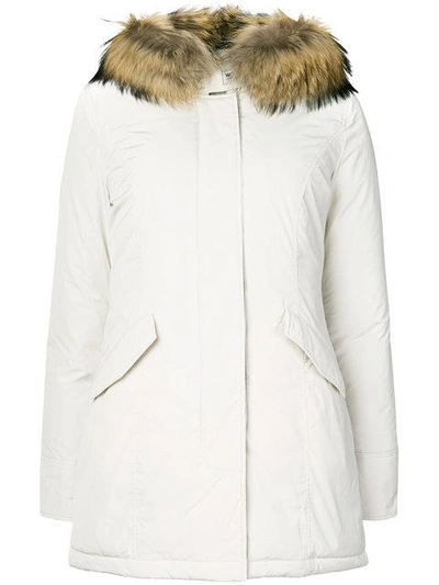 Woolrich Padded Down Parka In White