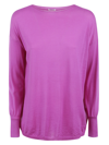 Aspesi Fine-knit Virgin Wool Jumper In Fuchsia
