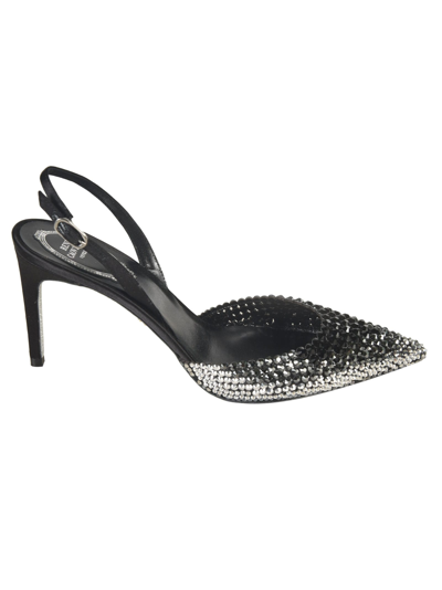 René Caovilla Embellished Pumps In Black