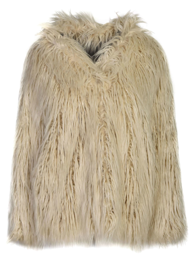 Dondup Furred Oversized Coat In 017