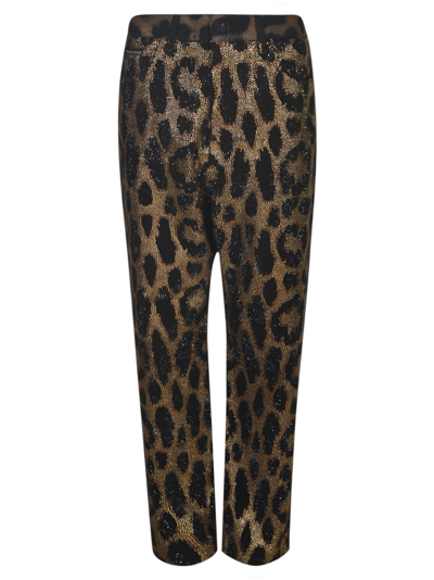 Philipp Plein Animal Print Trousers In Leopard