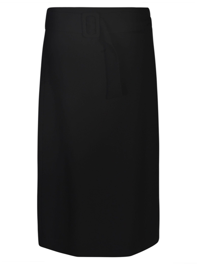 P.a.r.o.s.h Belted Skirt In Black