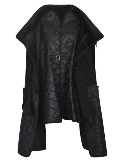 Junya Watanabe Quilted Cape In Black
