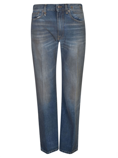 R13 Alice Slim Straight Jeans In Amber Blue