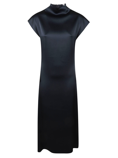 Gauchère Twill Midi Dress In 1202/midnight