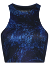 Off-white Off Aop Sleek Rower Top In Blue