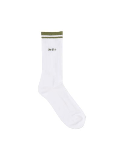 Drôle De Monsieur Cotton Terry Socks In White