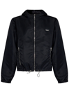 Coperni Horn Recycled Nylon Zip-up Jacket In Black