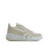 Giuseppe Zanotti Leather Sneakers In Beige