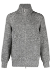 Brunello Cucinelli Raglan-sleeves Zip-up Cardigan In Grigio