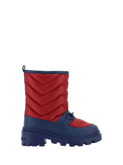 Gucci Kids Horsebit Padded Boots In Red