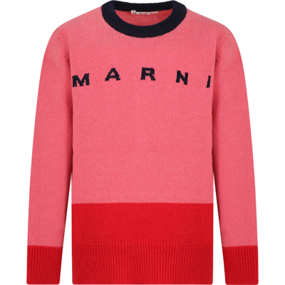 Marni Kids' Knitwear In Pink