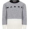 MARNI GREY SWEATER FOR GIRL WITH LOGO