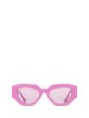 Gucci Womens Pink Gc002107 Rectangle-frame Acetate Sunglasses In Pink
