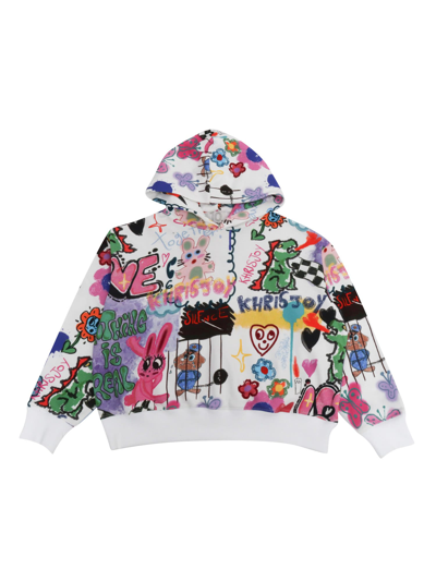 Khrisjoy Kids' Graffiti Love Hoodie In Multicolor