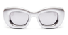 LOEWE LW40117I - SILVER / GREY SUNGLASSES